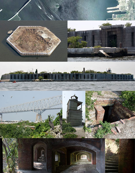 Abandoned Military Island Buildings